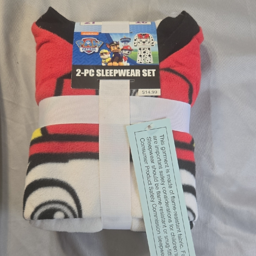 Paw Patrol Red and White Pajama Set